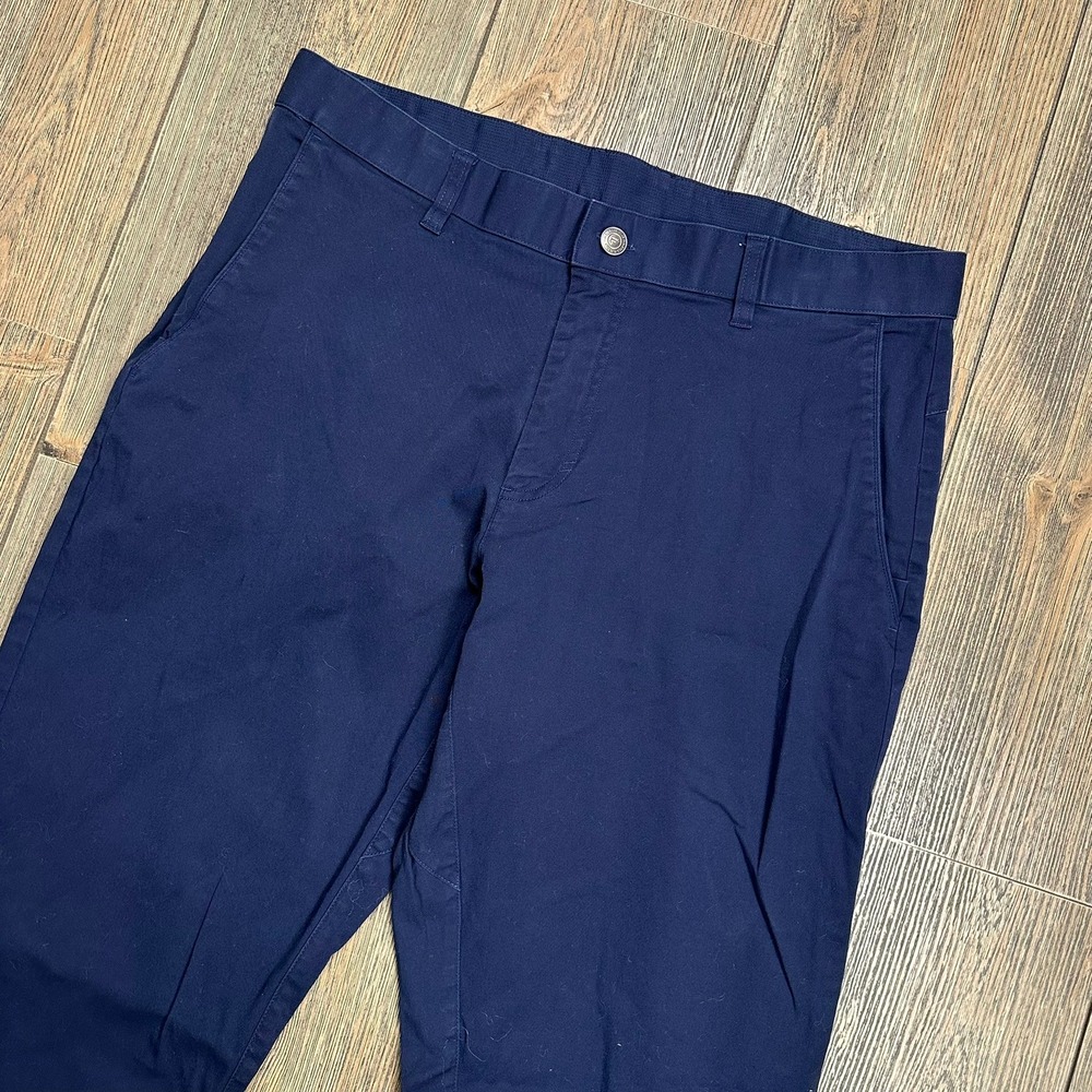 Fabletics The High Side Chino Pants Classic Fit Navy Blue Men's Size 34x32